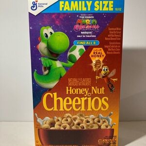 Super Mario Galaxy Yoshi Honey Nut Cheerios Cereal Box